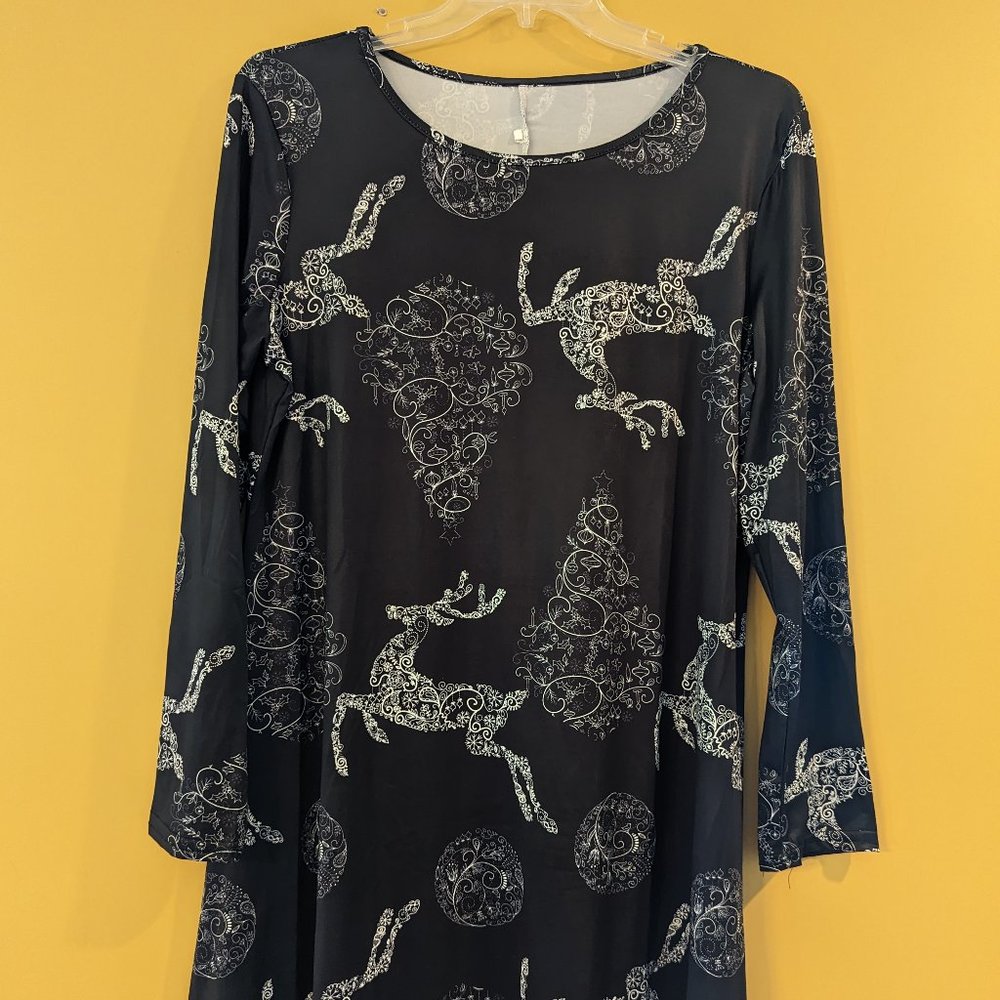 Reindeer & Tree Holiday Dress